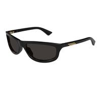 Bottega Veneta BV1327S 001 Unisex Sunglasses Acetate Black Grey Squared