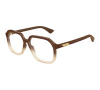 Bottega Veneta BV1329O 006 Unisex Optical frames Acetate Brown Transparent Squared