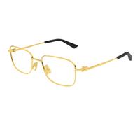 Bottega Veneta BV1333O 006 Man Optical frames Metal Gold Transparent Squared