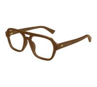 Bottega Veneta BV1336OA 004 Man Optical frames Acetate Brown Transparent Pilot