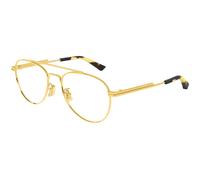 Bottega Veneta BV1340OK 001 Unisex Optical frames Metal Gold Transparent Pilot