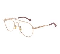 Bottega Veneta BV1340OK 003 Unisex Optical frames Metal Gold Transparent Pilot