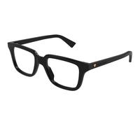 Bottega Veneta BV1365O 001 Unisex Optical frames Acetate Black Transparent Squared