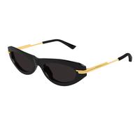 Bottega Veneta BV1368S 001 Woman Sunglasses Acetate Black Grey Round