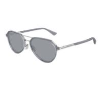 Bottega Veneta BV1373S 003 Unisex Sunglasses Acetate Silver Pilot