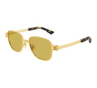 Bottega Veneta BV1380S 002 Unisex Sunglasses Metal Gold Squared