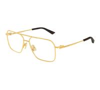 Bottega Veneta BV1384O 001 Man Optical frames Metal Gold Transparent Pilot