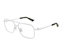 Bottega Veneta BV1384O 002 Man Optical frames Metal Silver Transparent Pilot