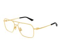 Bottega Veneta BV1384O 003 Man Optical frames Metal Gold Transparent Pilot