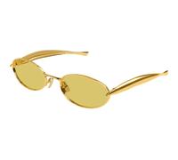 Bottega Veneta BV1386S 005 Unisex Sunglasses Metal Gold Yellow Round
