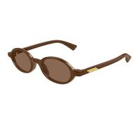 Bottega Veneta BV1388S 007 Unisex Sunglasses Acetate Brown Brown Round