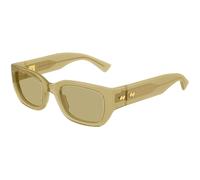 Bottega Veneta BV1400S 004 Unisex Sunglasses Acetate Yellow Brown Squared