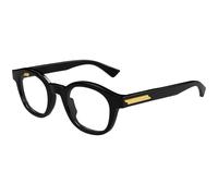 Bottega Veneta BV1413O 001 Man Optical frames Acetate Black Transparent Round