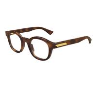 Bottega Veneta BV1413O 005 Man Optical frames Acetate Havana Transparent Round