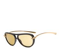 Bottega Veneta BV1418S New Knot Sunglasses Black/Gold/Yellow