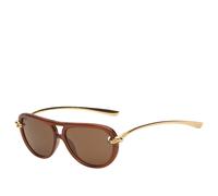 Bottega Veneta BV1418S New Knot Sunglasses Brown/Gold/Brown