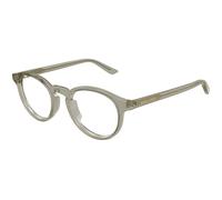 Bottega Veneta BV1420O 003 Man Optical frames Acetate Brown Transparent Round