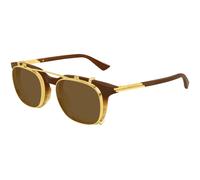 Bottega Veneta BV1429S 002 Man Sunglasses Acetate Brown Transparent Squared