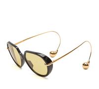 Bottega Veneta BV1436S Drop Sunglasses Black/Gold/Yellow One Size