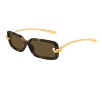 Bottega Veneta BV1439S 002 Woman Sunglasses Bio-injected Havana Brown Squared