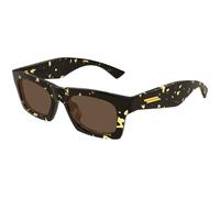 Bottega Veneta BV1457S 002 Unisex Sunglasses Acetate Havana Brown Squared