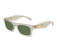 Bottega Veneta BV1457S 004 Unisex Sunglasses Acetate Beige Green Squared