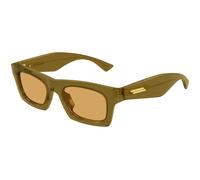 Bottega Veneta BV1457S 005 Unisex Sunglasses Acetate Brown Orange Squared