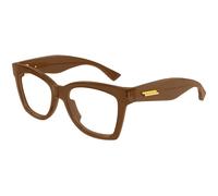 Bottega Veneta BV1459O 004 Woman Optical frames Acetate Brown Transparent Butterfly
