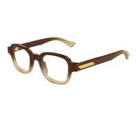 Bottega Veneta BV1462O 008 Man Optical frames Acetate Brown Transparent Squared