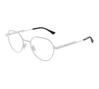 Bottega Veneta BV1468O 002 Unisex Optical frames Metal Silver Transparent Round