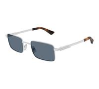 Bottega Veneta BV1469S 002 Unisex Sunglasses Metal Silver Blue Squared