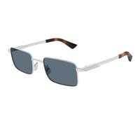 Bottega Veneta BV1469S 002 Unisex Sunglasses Metal Silver Blue Squared