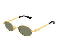 Bottega Veneta BV1470S 004 Unisex Sunglasses Metal Gold Green Round