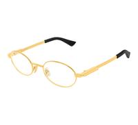 Bottega Veneta BV1470S 005 Unisex Sunglasses Metal Gold Transparent Round