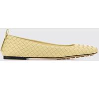 BOTTEGA VENETA Charlotte Woven Lambskin Square-Toe Ballet Flats - Size: 39 - female