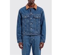 BOTTEGA VENETA Denim Jacket with Woven Leather Collar - Size: 50 - male