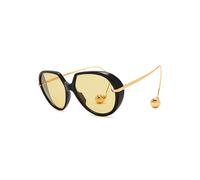 Bottega Veneta Drop Oversized Sunglasses - Black - One Size
