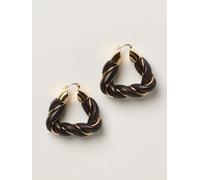 Bottega Veneta earrings with circles in woven leather - Size: OS - female