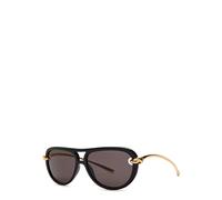 Bottega Veneta Knotted Aviator-style Sunglasses - Black - One Size