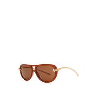 Bottega Veneta Knotted Aviator-style Sunglasses - Brown Brown - One Size