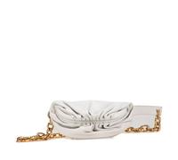Bottega Veneta Preloved Chain Embellished Leather Bag - White Belt Bags White One Size