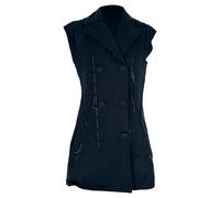 Bottega Veneta Preloved Double-Breasted Waistcoat In Black Cotton Black