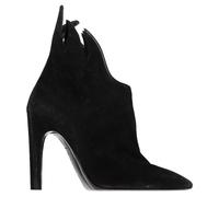 Bottega Veneta Women's Preloved Flame Heeled Ankle Boots in Black Suede | Size: 5