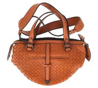 Bottega Veneta Preloved Intrecciato Tambura Handbag In Brown Leather Brown