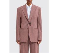 BOTTEGA VENETA Single-Breasted Wool Blazer with Tie Closure and Knot Charm - Size: 42 - female