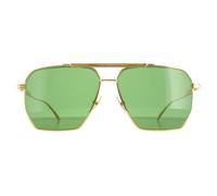 Bottega Veneta Man Bottega Veneta BV1012S 004 Sunglasses Metal Gold Green Pilot Normal