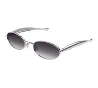 Bottega Veneta Unisex Bottega Veneta BV1386S 003 Sunglasses Metal Silver Grey Round