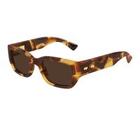 Bottega Veneta Unisex Bottega Veneta BV1400S 002 Sunglasses Acetate Havana Brown Squared