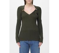 BOTTEGA VENETA V-Neck Sweater with Metal Plaques - Size: L - female