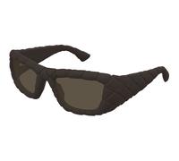 Bottega Veneta Woman Bottega Veneta BV1303S 007 Sunglasses Injected Brown Brown Round